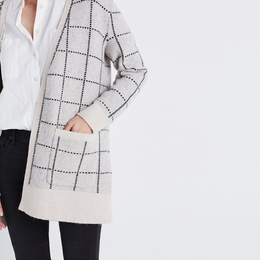 Madewell Ryder Cardigan in windowpane - Picture 4 of 14